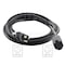 Ac Works SJTW Extension Cord, 14 AWG, Indoor/Outdoor, 14/3, 1 Outlets, 5-15R, Black, PVC, 5-15P, 10 ft S515PR-120QL - alternate 5